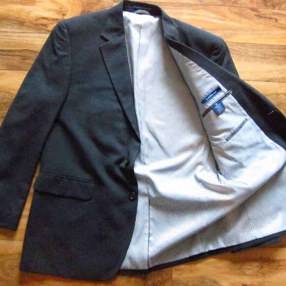 NWT MENS CROFT & BARROW Dark Charcoal Classic Sport Coat Blazer Jacket Size 42R - Picture 6 of 13